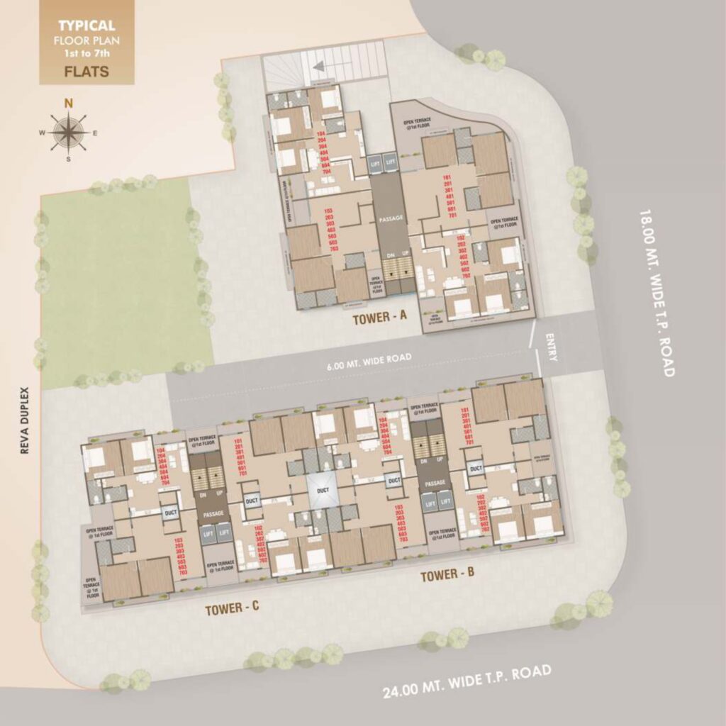 REVA FLATS TYPICAL FLOOR PLAN